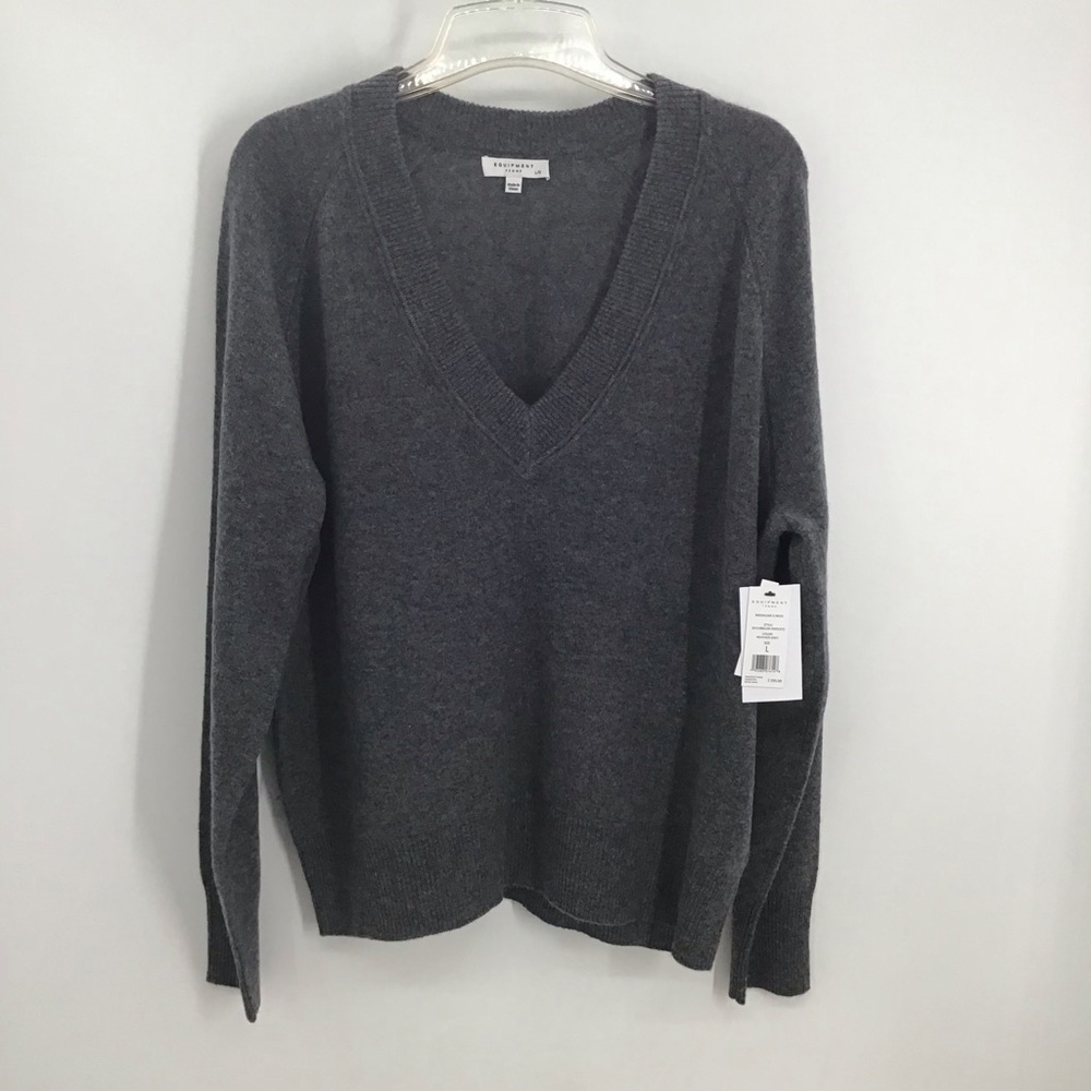 Equipment NWT Women’s Madalene 100 % Cashmere Luxury Pull-Over Sweater Size L - Picture 3 of 11